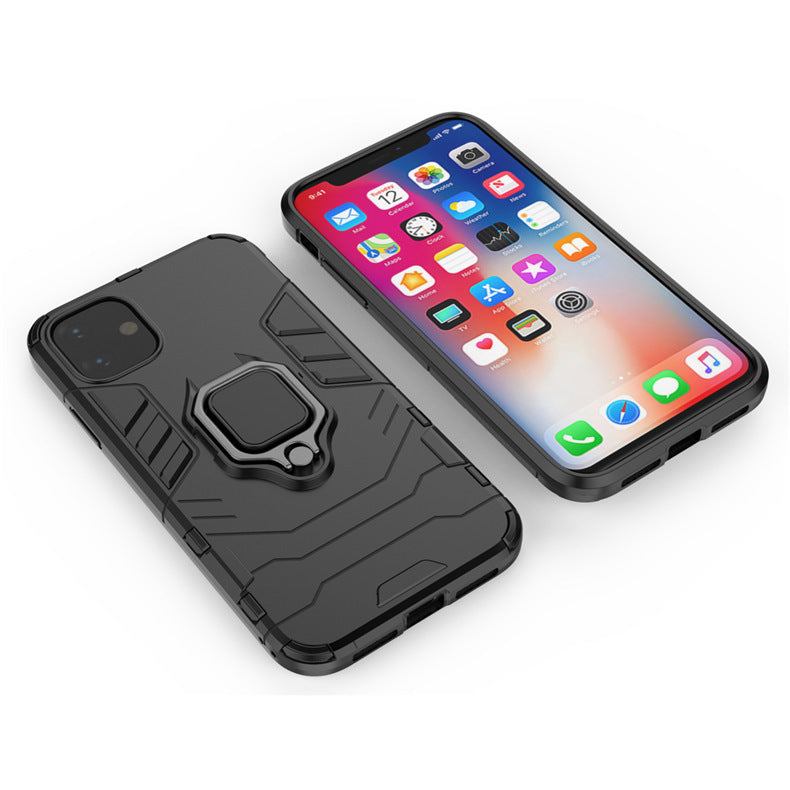 Fekete Panther gyűrű tartó telefon tok ütésálló borító