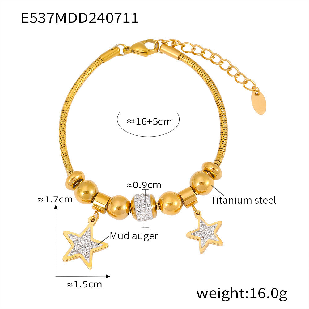 European And American Xingyue Hollow Lucky Tree Diamond Series Lucky Beads Bracelet