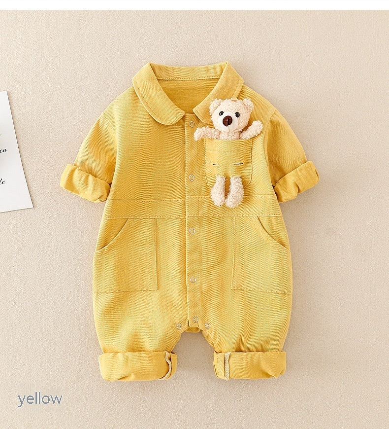 Baby Handsome Denim Jumpsuit Festival de primavera Festival Western Baby Baby