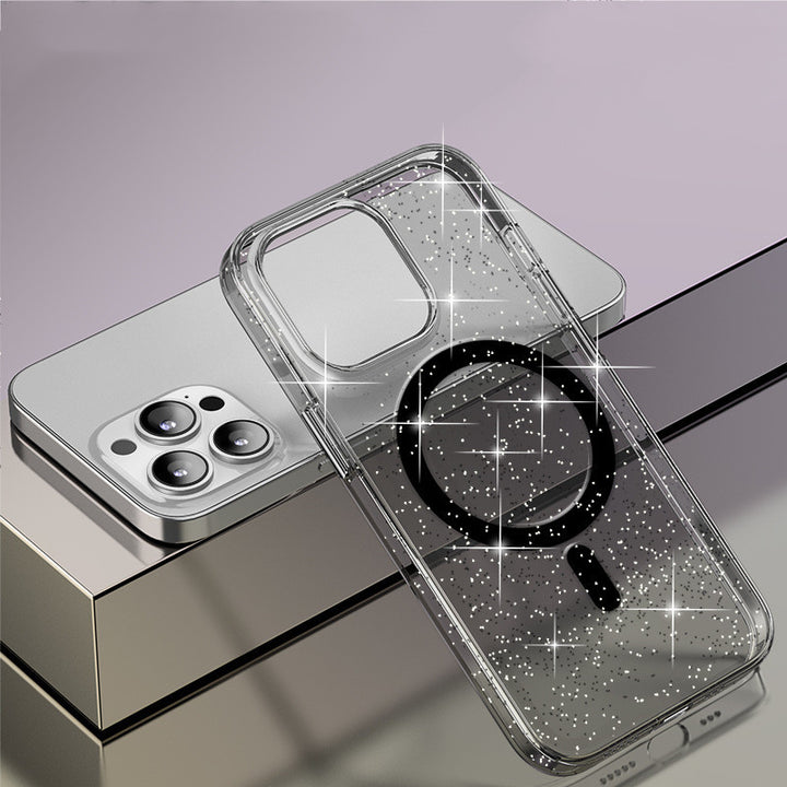 Magnetic Phone Case Creative Anti Drop Glitter Powder Phone Case
