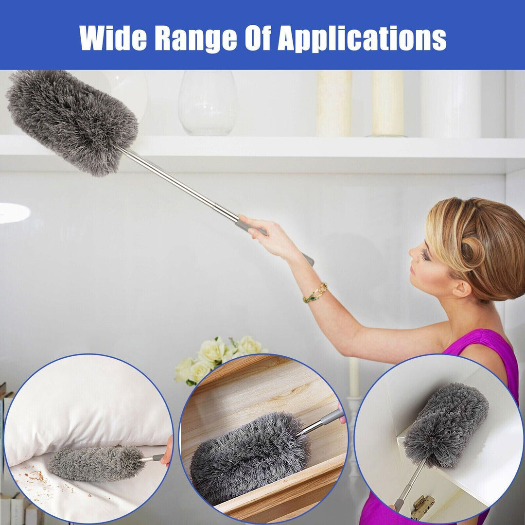 Verstelbare zachte microfiber veer stofdoek stoffen borstel huishoudelijke reinigingsgereedschap