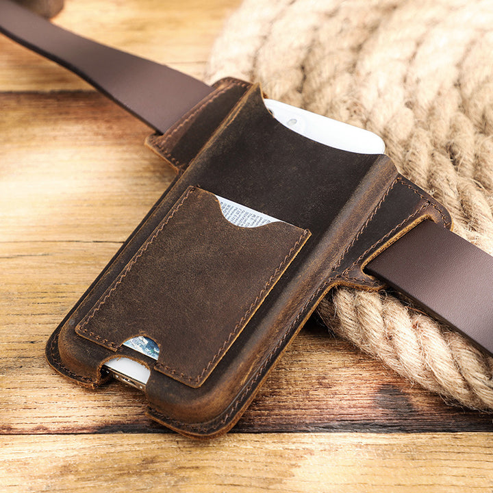 Crazy Horse Leather Belt Phone Case