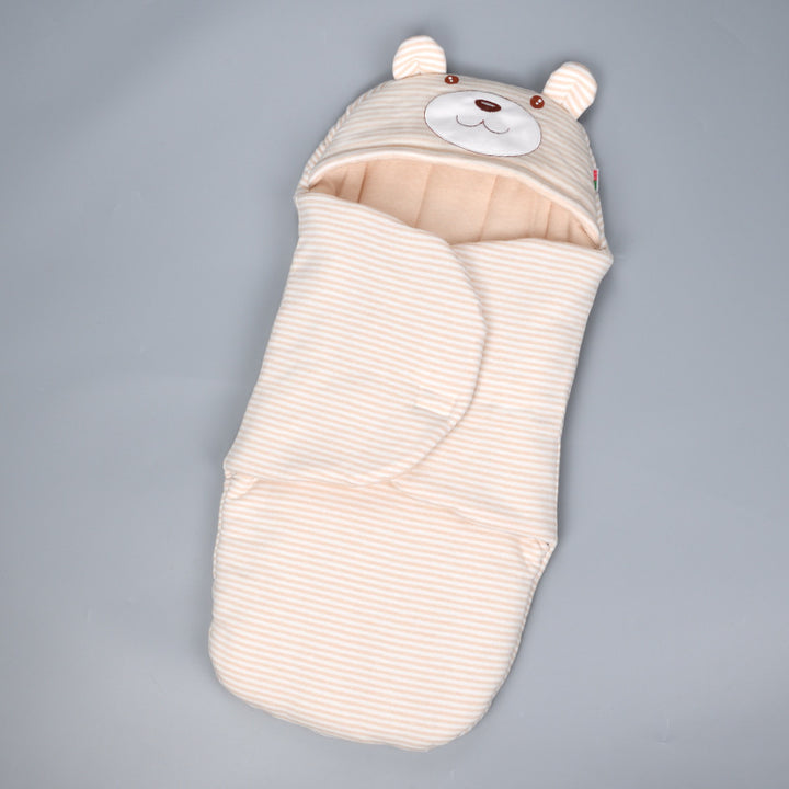 Saco de dormir para bebés recién nacido otoño invierno grueso swaddle manta anti-startle color algodón anti-mata recién nacidos para dormir