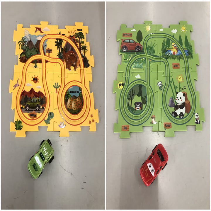 Copii Puzzle Electric Căile Ferate Speeder DIY Asamblare Electrică automată automată Oraș Feroviar Scenă pentru construcții pentru educație pentru jucărie