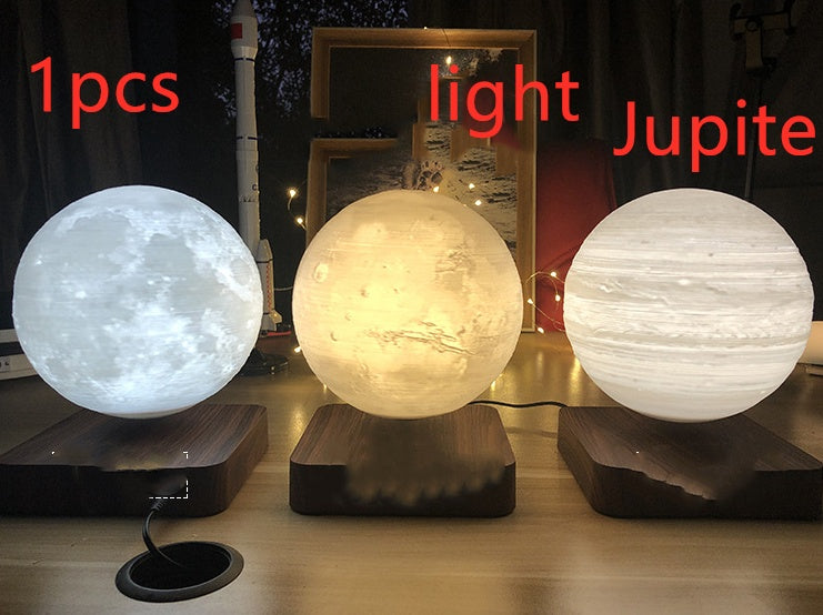 Magneettinen levitaatiopöytä lamppu kuu kevyt 3D -tulostus planeetta yövalo