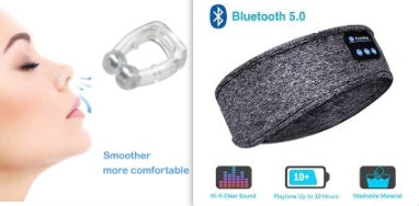 Vezeték nélküli Bluetooth alvó fejhallgató fejpánt vékony lágy elasztikus, kényelmes zenei fül telefonok szemmaszk