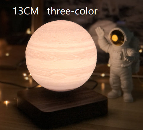 Lámpara de mesa de levitación magnética Luz de luna 3D Printing Planet Night Light