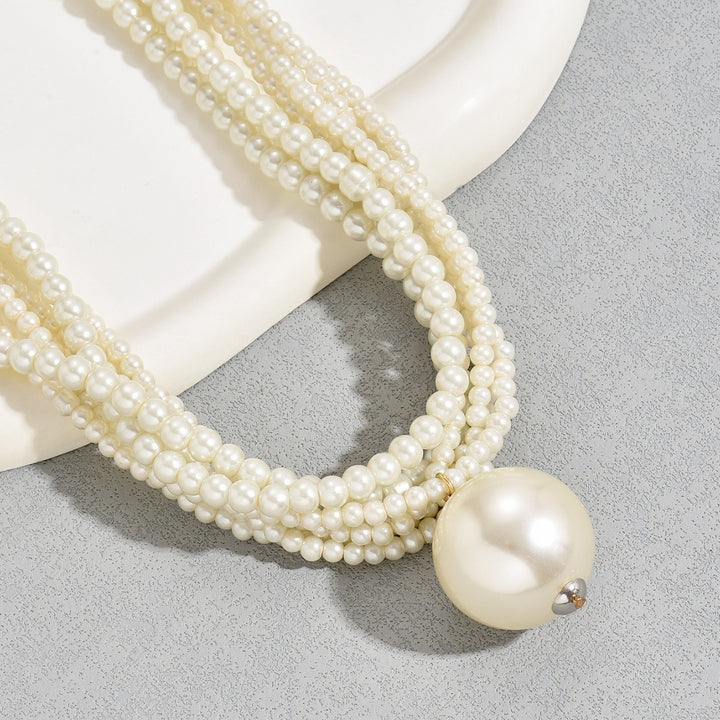 Fashion Multi-layer Clacklace Large Pearl Niche