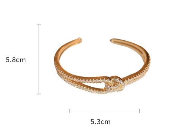 Bracelet de couture géométrique de zircon de mode zircon