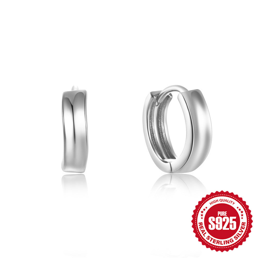 S925 Pendientes elegantes con diamantes geométricos de plata esterlina para mujeres