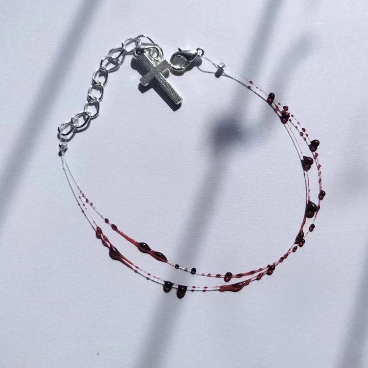 Bracelet de goutte de sang bracelet en acier inoxydable