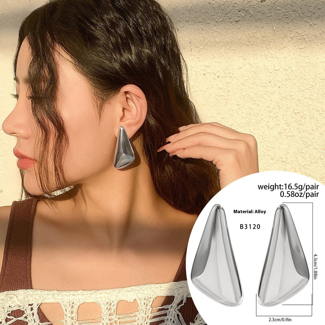 Boucles d'oreilles de goujon pliantes brillantes de design de mode pour femmes rétro