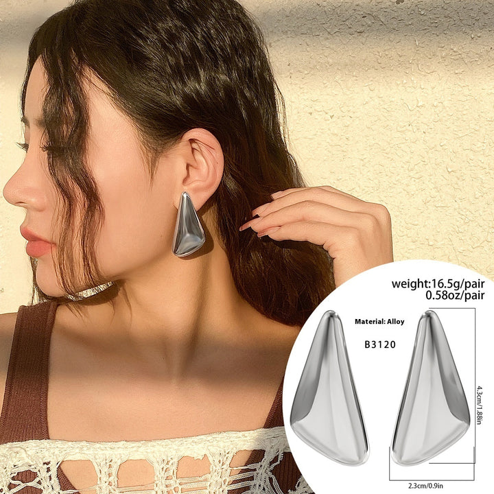 Modedesign glänzende Klappohrringe für Frauen Retro