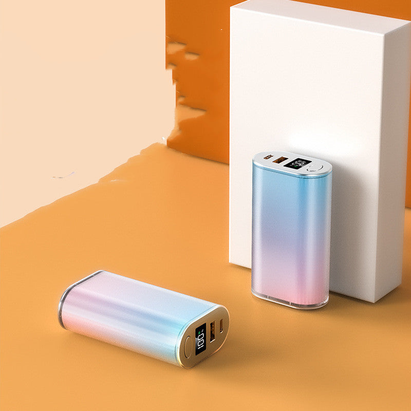 Mini lápiz labial portátil gradiente color banco de energía