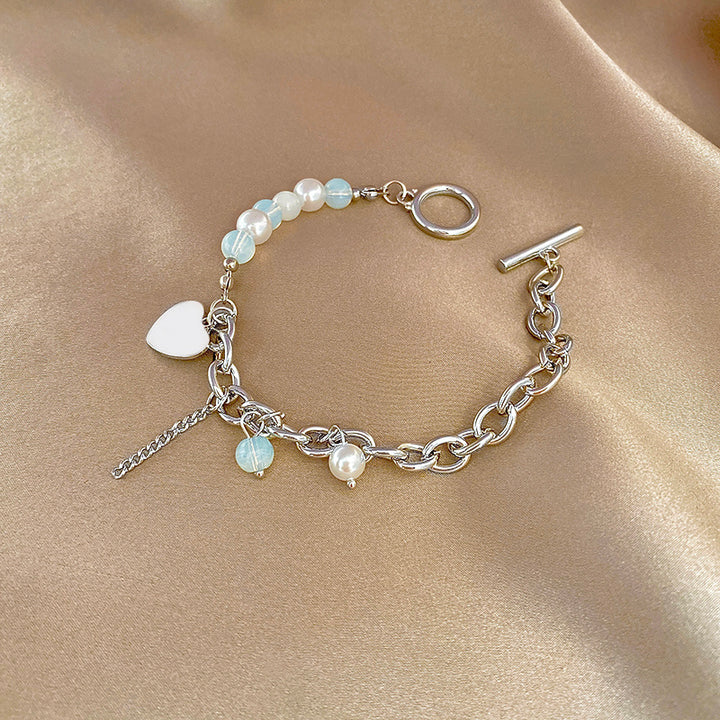 Diseño de nicho femenino de Pearl Love Bracelet