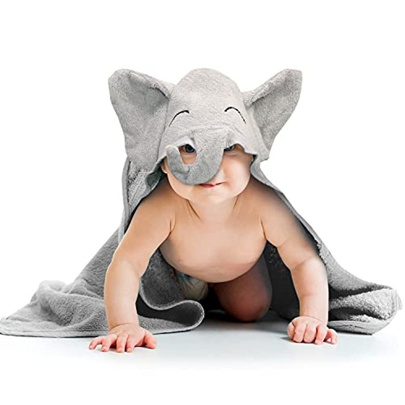 Toalha de banho de bebê urso -orelha toalha de pelúcia com capuz de capuz