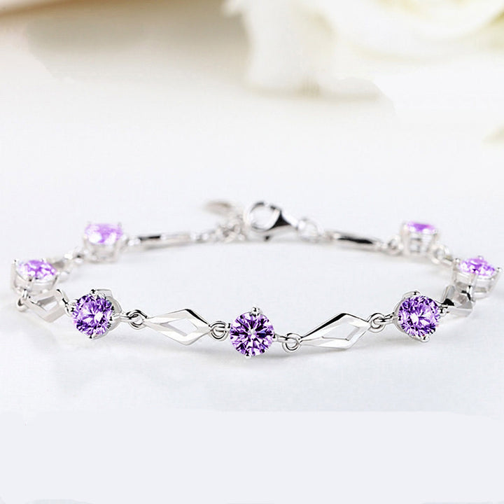 Geometría de diamantes Pulseras de diamantes de flores de moda japonesa y coreana