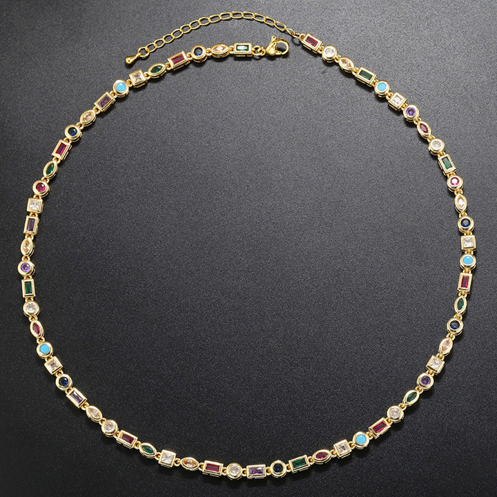 Kleurrijke kristallen armband ketting voor vrouwen