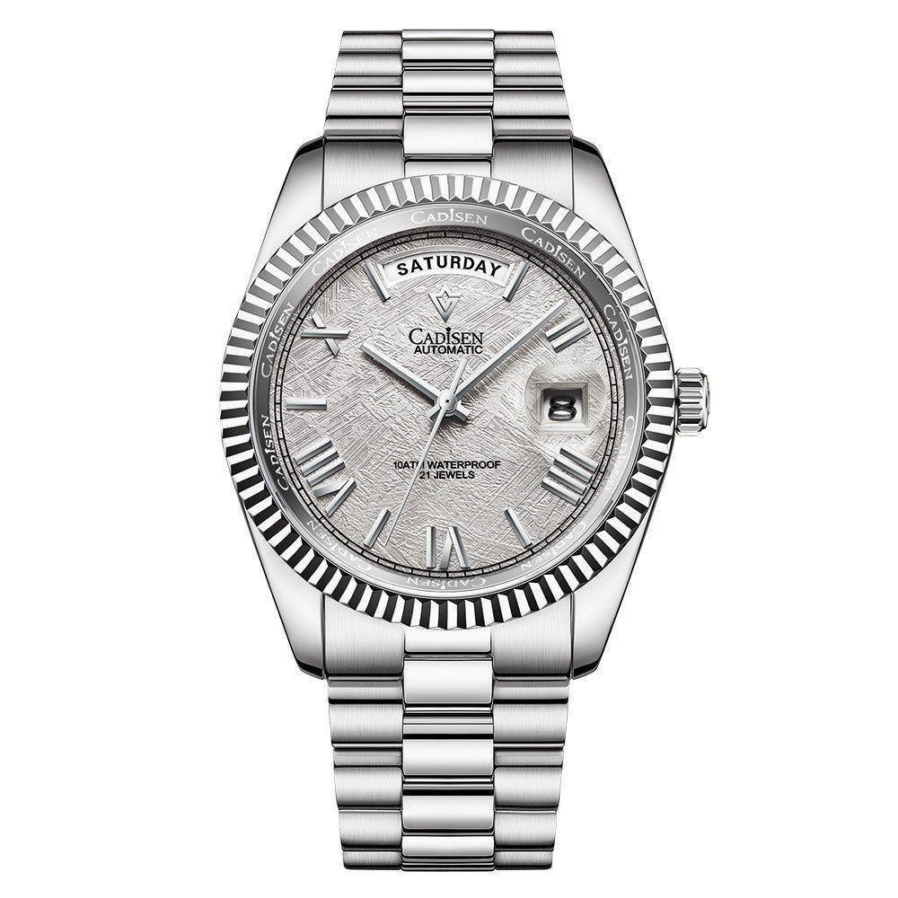 Shell en acier inoxydable automatique Mécanique des hommes Sapphire Calendrier Watch