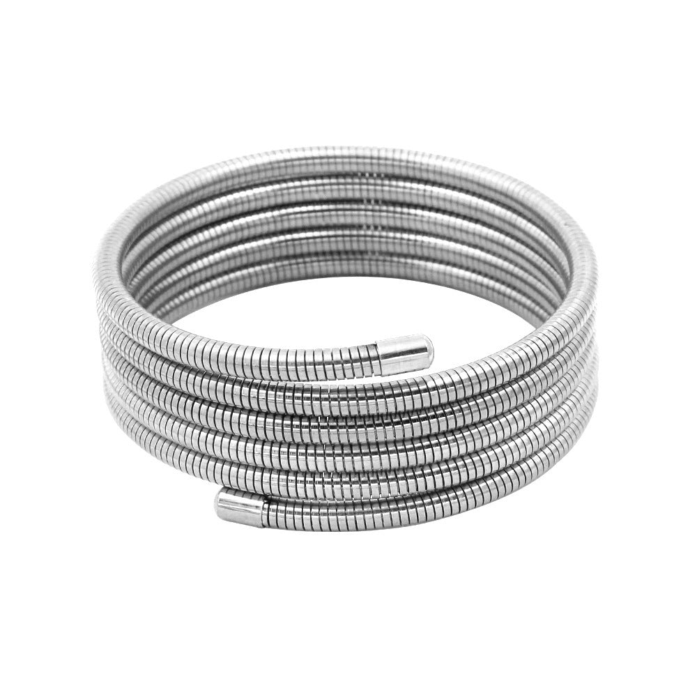 Ring Stainless Steel 18K Gold Plated Multi-layer Spring Bracelet