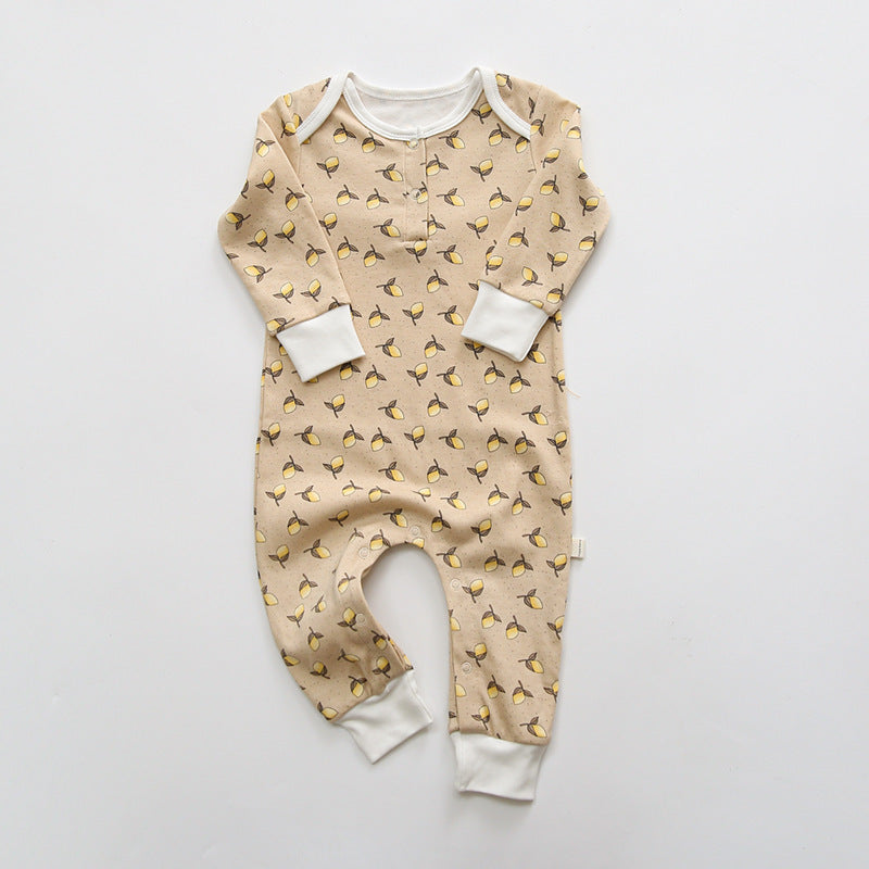 Infant Print One Piece Collar Cotton Comfort Romper