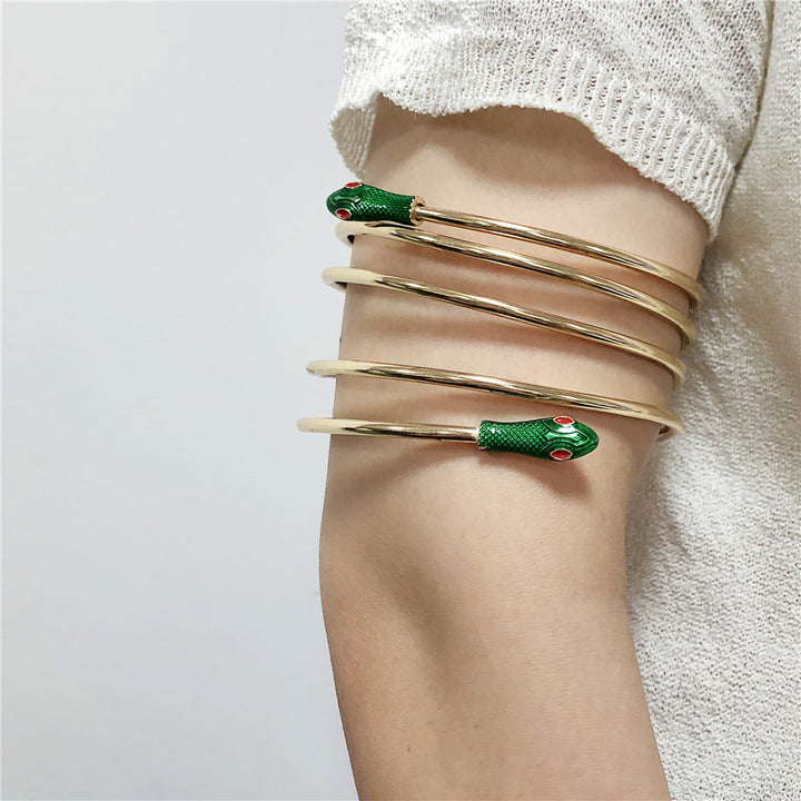 Exaggerated Geometric Snake Bracelet Armbands, Exaggerated Personality And Adjustable