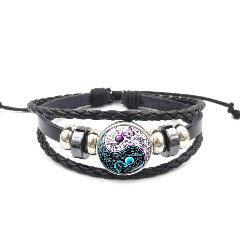 Men's Retro Punk Multi-layer Beaded Weave Bracelet