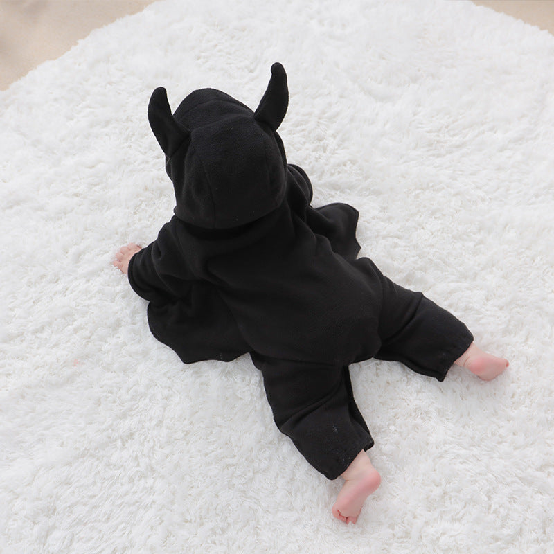 Oneros de bebé Baby Halloween Bat con capucha Oneros en forma de diablo
