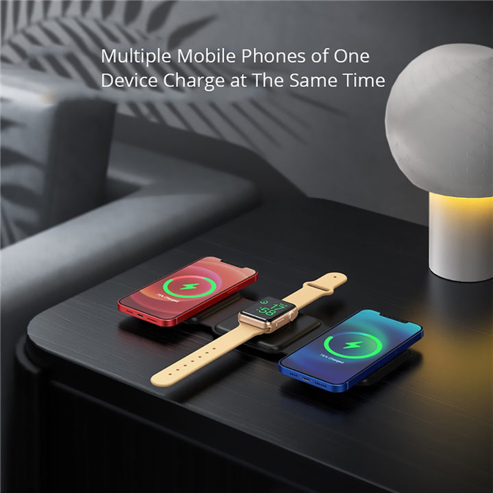Magnetic Wireless Charger Mobile Telefon Mobile Set cu cască Portabil încărcare rapidă