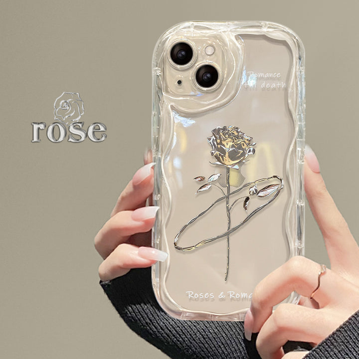 Un tas de roses convient au sil de téléphone 15Promax silicone transparent