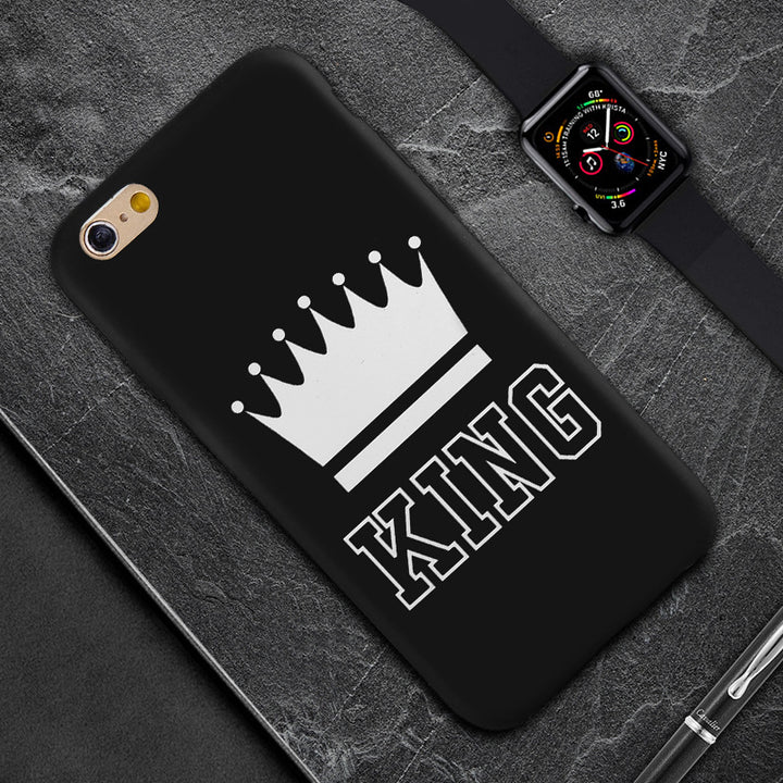 Gepersonaliseerde King Crown Painted Simple Phone Case