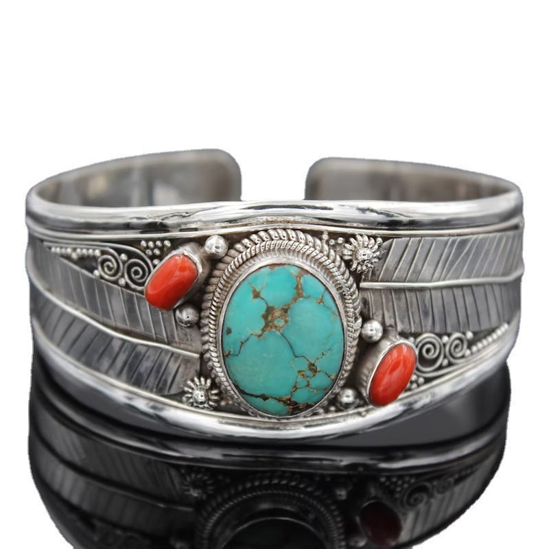 Bijoux de mode Bohemian Style Turquoise Vintage Pattern Bracelet