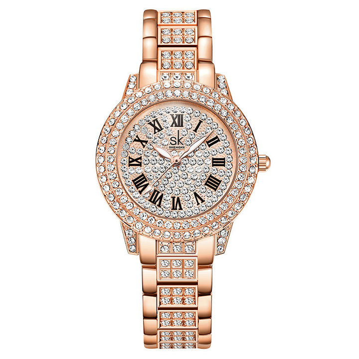 Montre à tempérament de diamant de la mode pour femmes