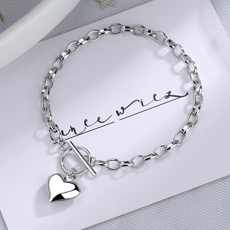 Bracelet de coeur de la personnalité du cœur de pêche