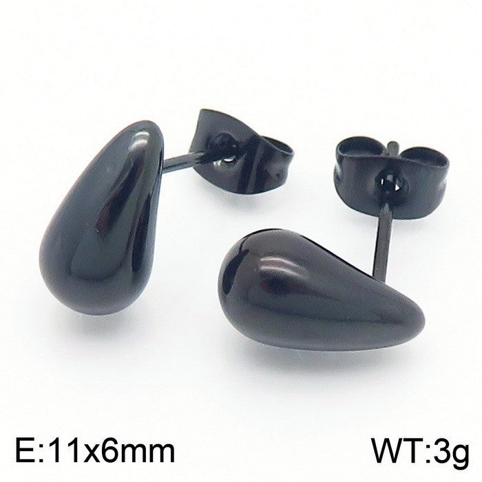 Boucles d'oreilles géométriques solides en forme de drop