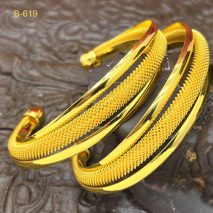 Vietnam Placer Gold Ancient French European And American Fashion Minimalist Bride Alluvial Gold Bracelet