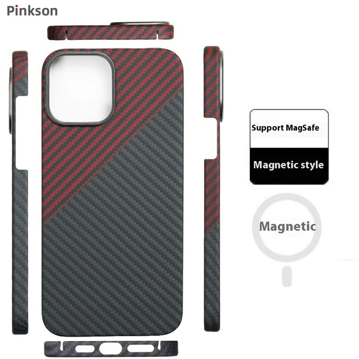 Kevlar aramid carbon fiber ultrafino capa de telefone fosco