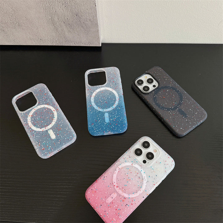 Liquid Silicone Splash Ink Magnetic Gradient Color Phone Case