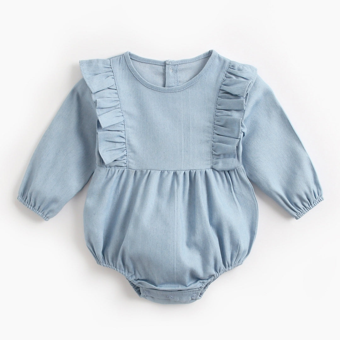 Baby Denim Clothes Bodysuit Wrap Fart Romper