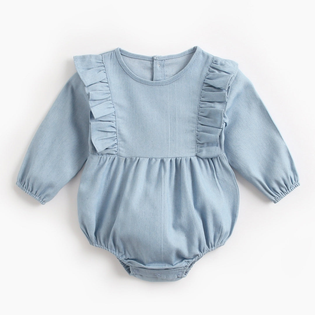 Baby denim kleding bodysuit wrap scheet romper