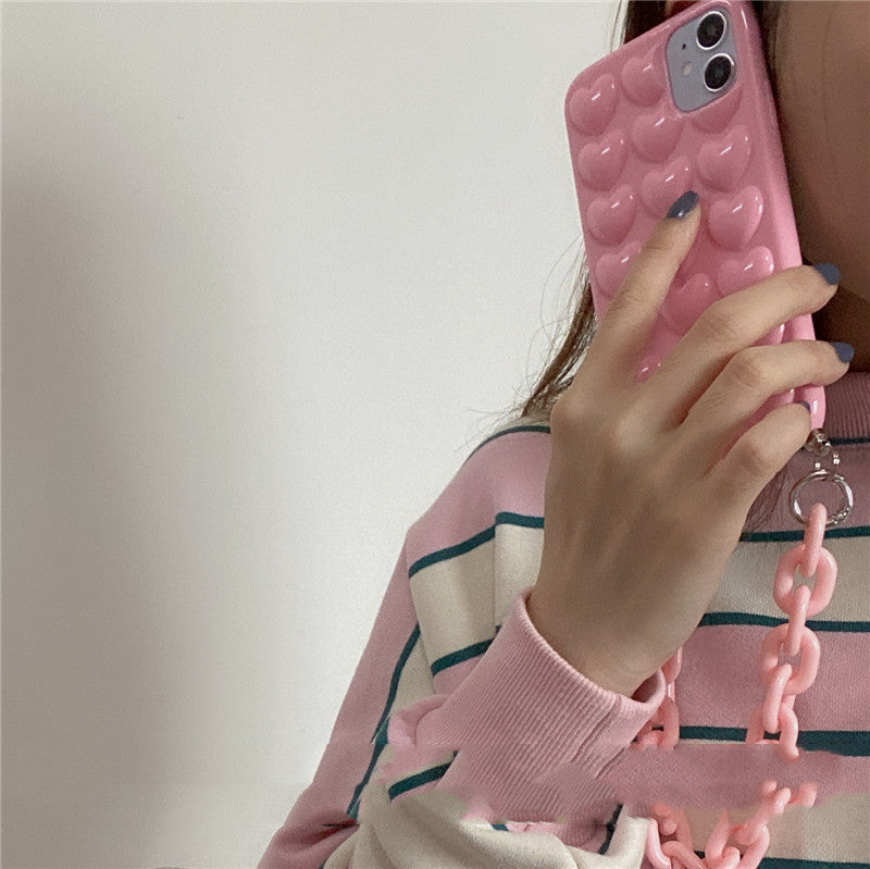 Kjærlighetskjede for Apple Girl Lolita telefonveske