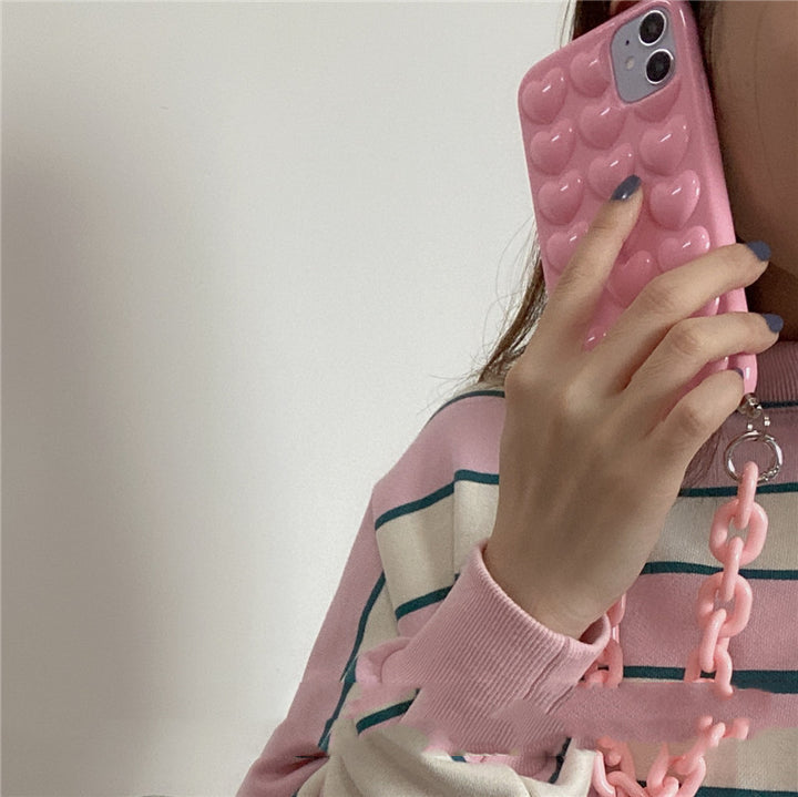 Apple Girl Lolita telefon kasası için aşk zinciri