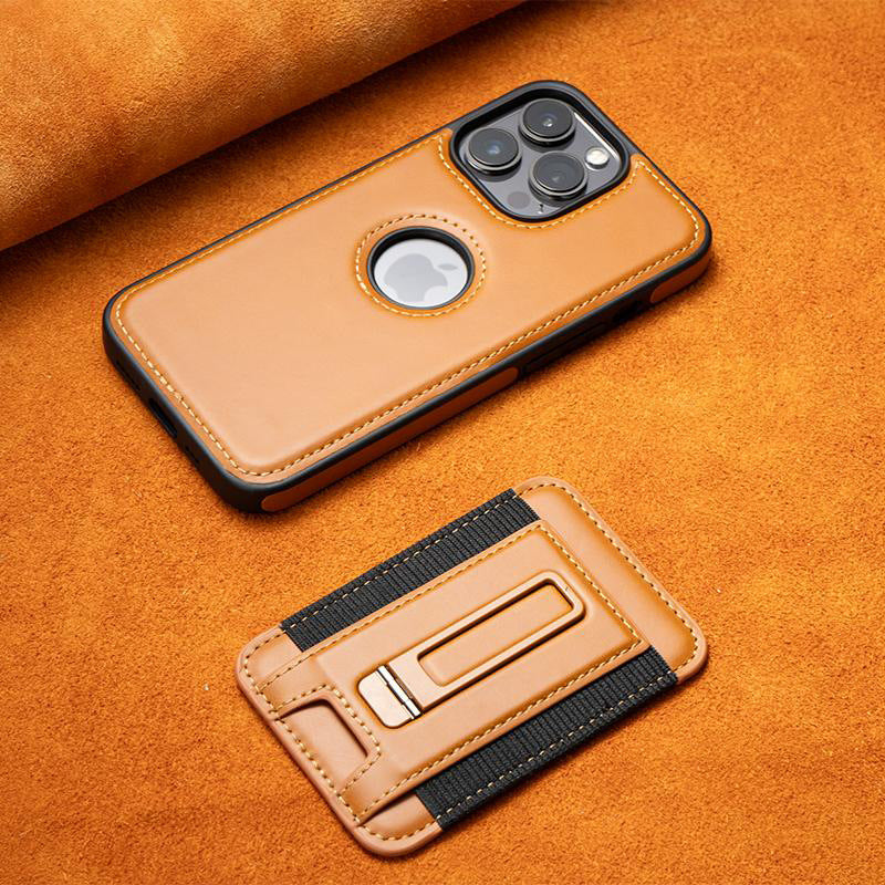 Suitable Card Holder All-inclusive Drop-resistant Mobile Phone Leather Case