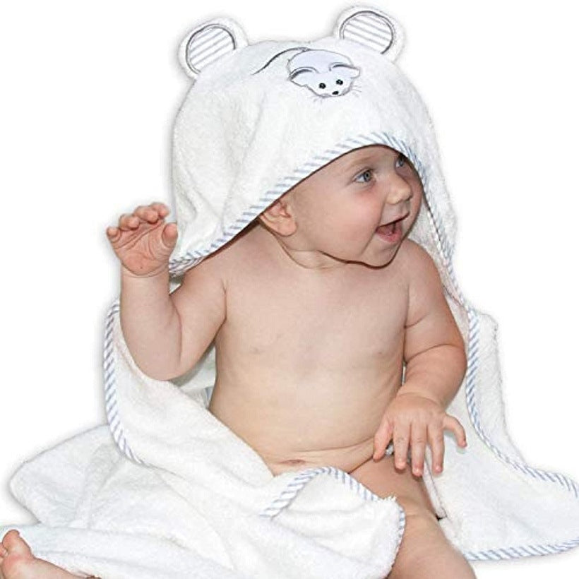 Bebek banyo havlu ayı kulak havlu peluş battaniye kapüşonlu bornoz