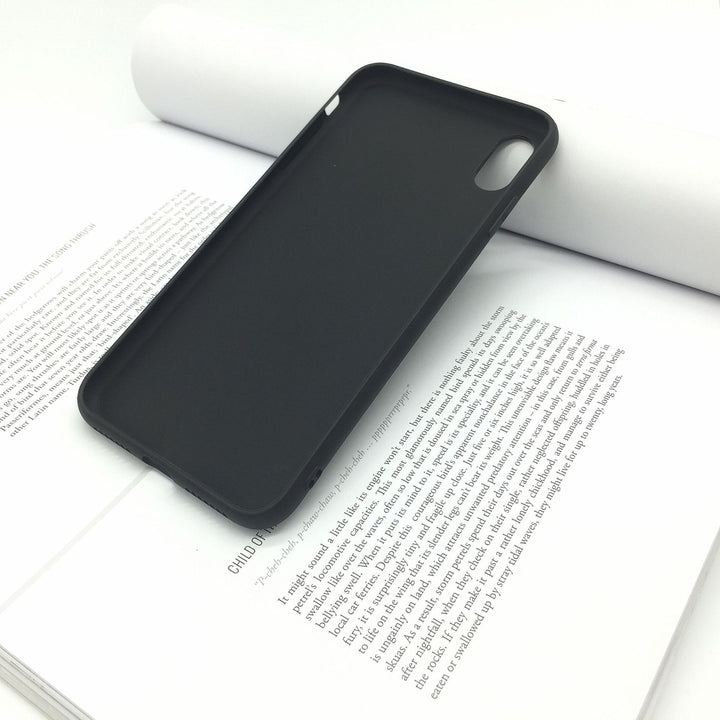 Черный матовый матовый тип силиконовый телефона с мягкой оболочкой