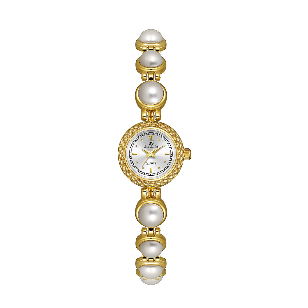 BS Uusi kevyt ylellinen helmirannekoru Women's Watch