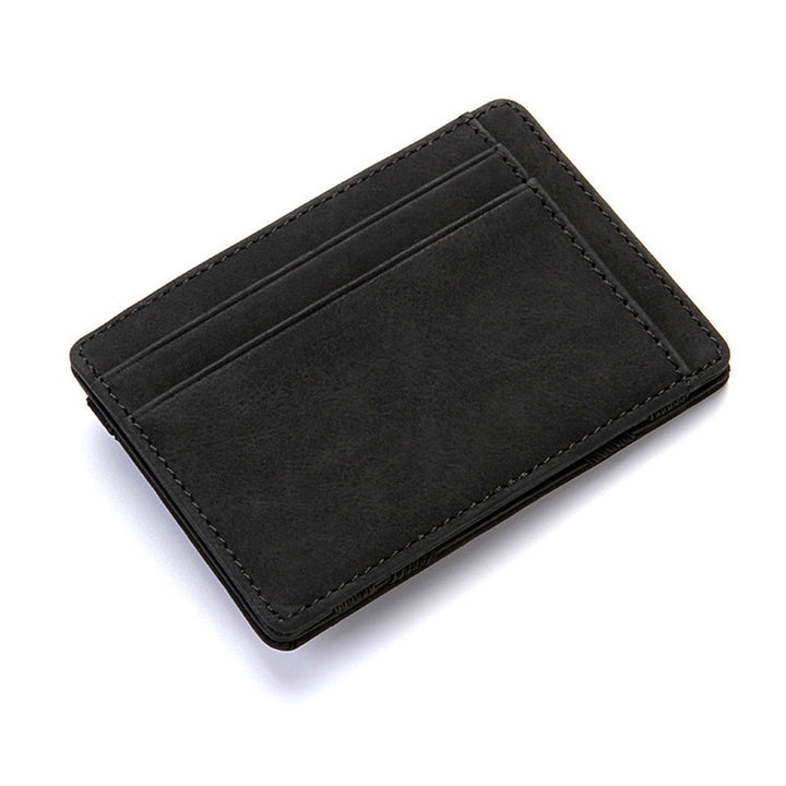 PU Creative Magic Wallet Flip Card притежател Мъжки дамски портфейл цип монета портмоне за портмоне за късо