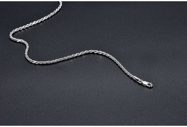 Pure S925 Gebakken deeg Twists Sterling Silver ketting Kraagketen