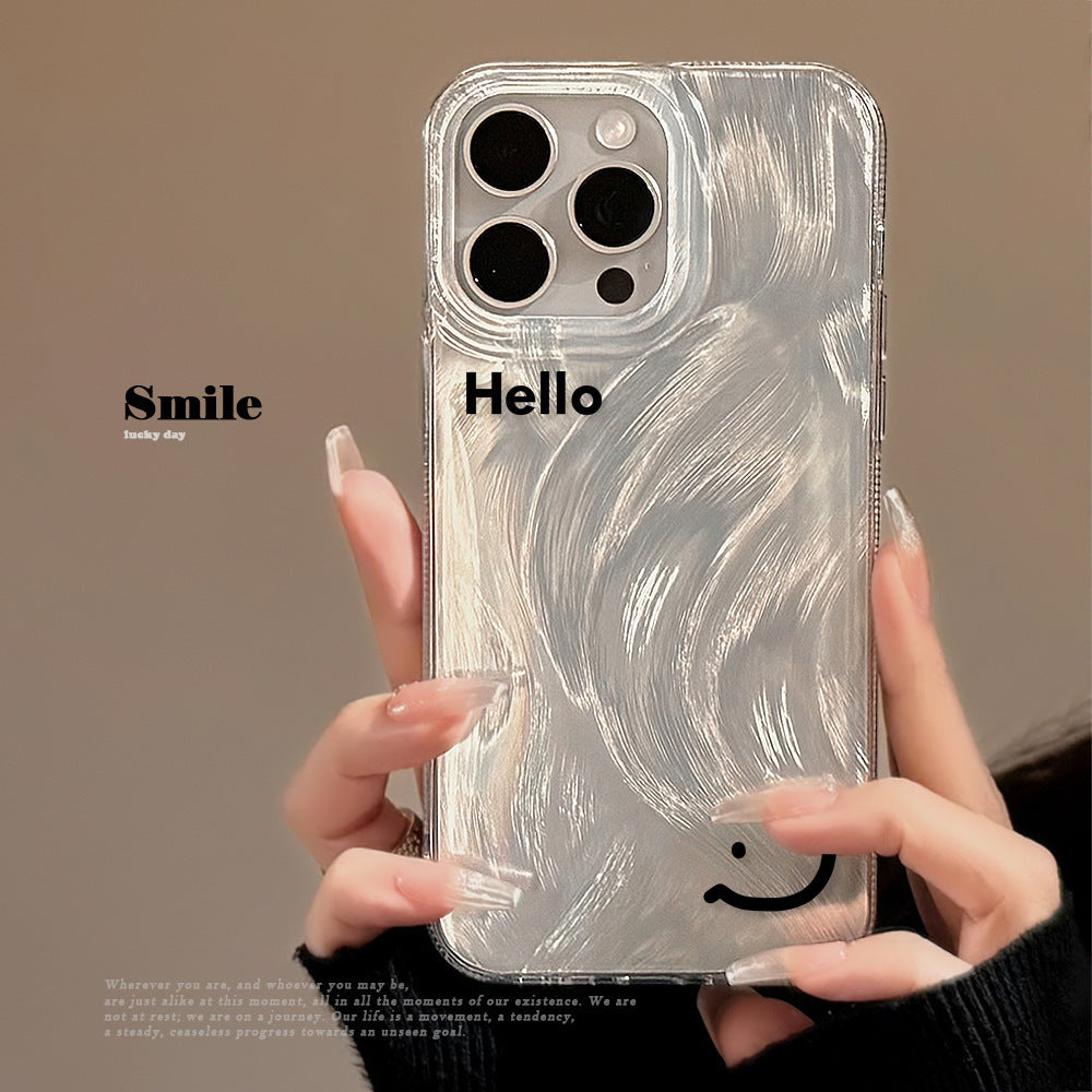 Nicchia Ins Smile inglese Face semplice custodia per telefono