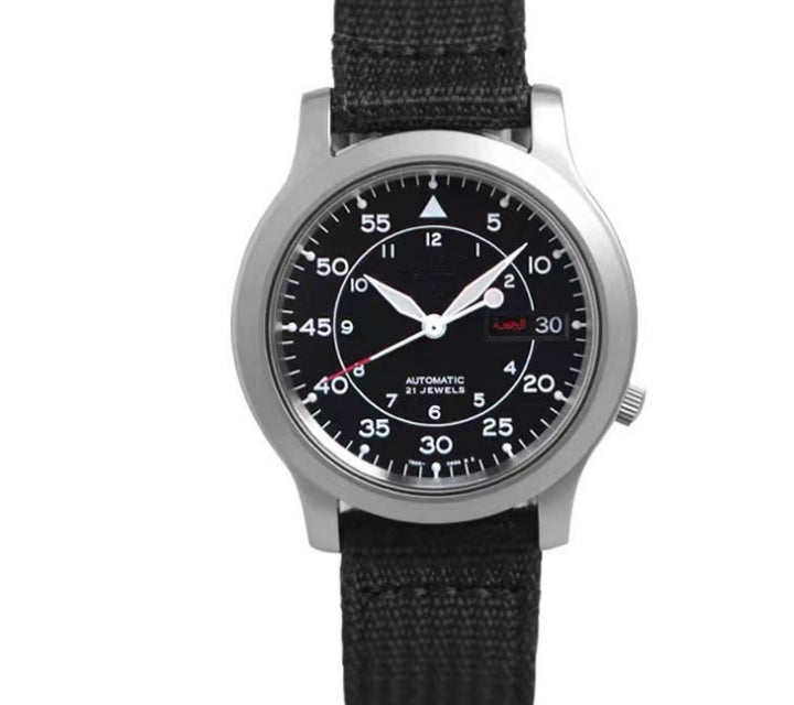 Men's Alloy Nylon Strap Three-Pins Quartz Watch